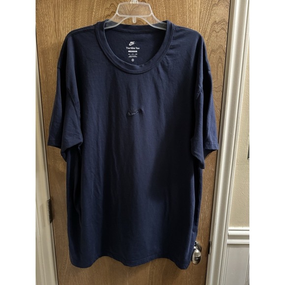 Nike Sportswear Premium Essentials Loose Mens Shirt Size XXL NAVY DO7392-410 - Picture 1 of 8